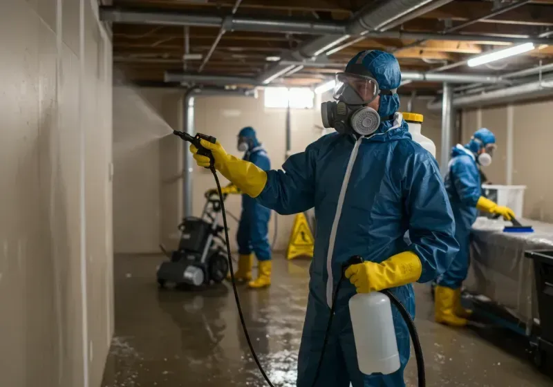 Basement Sanitization and Antimicrobial Treatment process in Haleyville, AL